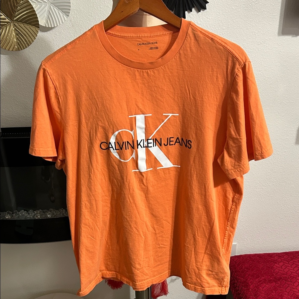 Calvin Klein Orange Short Sleeve Tee